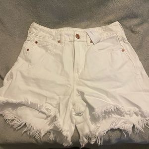 AE American Eagle white jean shorts
